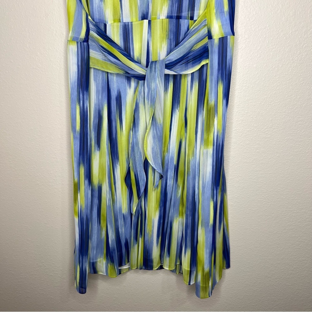 Evan Picone Blue and Green Patterned Dress - Picture 10 of 11